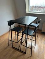 Bartafel met 4 barstoelen, Ophalen, Zo goed als nieuw