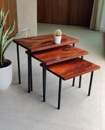 Vintage mimiset / set 3 vintage bijzettafels, Huis en Inrichting, Ophalen of Verzenden, Zo goed als nieuw, Midcentury