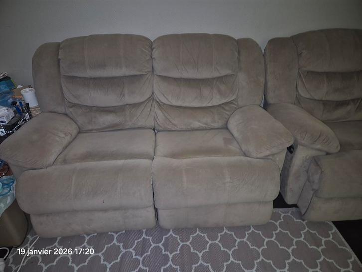 Salon 3 place +2 places a donner  avec relax, Maison & Meubles, Canapés | Coins salons complets