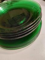 Vereco borden groen, Huis en Inrichting, Keuken | Servies, Ophalen, Gebruikt, Glas, Bord(en)