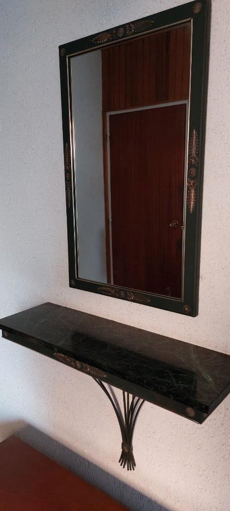 wandspiegel, paraplubak, staande lamp en console, Huis en Inrichting, Woonaccessoires | Spiegels, Gebruikt, 75 tot 100 cm, 100 tot 150 cm