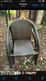 4 Tuin stoelen plus ronde tafel, Enlèvement, Utilisé, Rotin