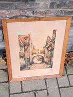 Gravure signe jef codron, Antiek en Kunst, Kunst | Etsen en Gravures, Ophalen of Verzenden