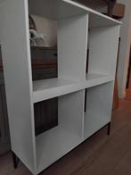 boekenkast wit met zwart staal, Huis en Inrichting, Kasten | Boekenkasten, Ophalen, Gebruikt