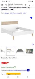 Bed slaapkamer, Huis en Inrichting, Slaapkamer | Bedden, Ophalen of Verzenden, 140 cm, Wit, Zo goed als nieuw