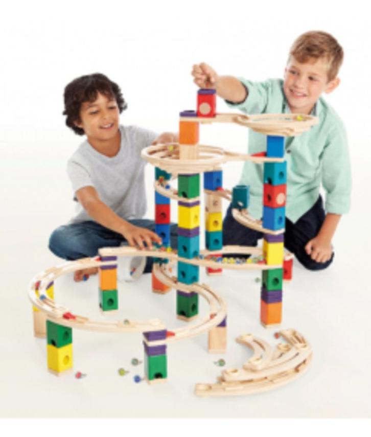 Hape houten knikkerbaan Cyclone 198-delig, Kinderen en Baby's, Speelgoed | Houten speelgoed, Nieuw, Overige typen, Ophalen of Verzenden