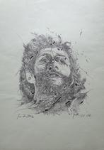 JAN BURSSENS / CHE GUEVARA / ZW-W LITHO / 61x43cm / 1978 VUB, Antiek en Kunst, Ophalen of Verzenden