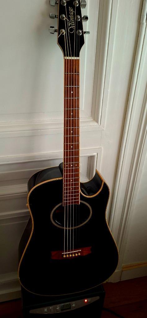 Vantage semi Acoustic VS35CEB 1996 handmade in Korea, Muziek en Instrumenten, Snaarinstrumenten | Gitaren | Akoestisch, Zo goed als nieuw