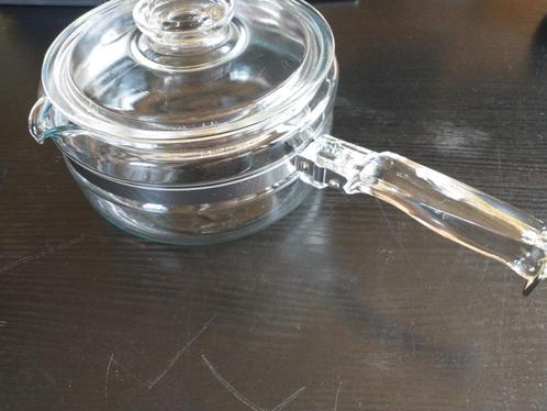 * Vintage Pyrex Flameware glazen sauspan, Huis en Inrichting, Keuken | Servies, Zo goed als nieuw, Kom(men), Overige stijlen, Glas