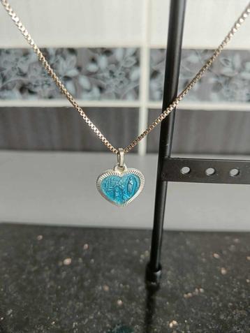 Ketting - Sieraden - Blauw - Hart - Maria - Lourdes - €4