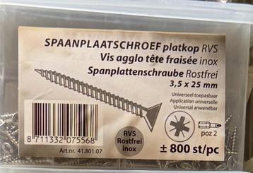 Visserie inox 3,5X25 seau de 800 vis beschikbaar voor biedingen
