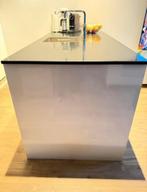 COMPLETE HOOGGLANS GRANDO KEUKEN MET KOOKEILAND, Gebruikt, Wit, Graniet of Steen, Dubbelwandige keuken