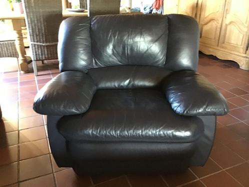 Salon, Huis en Inrichting, Zetels | Complete zithoeken, Gebruikt, Leer, Ophalen