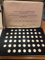 Collection de 50 médailles du médailler Franklin, Timbres & Monnaies, Monnaies | Europe | Monnaies euro, Enlèvement, Argent, Belgique