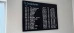 Canvas decoratie vertrekbord luchthaven, Huis en Inrichting, Ophalen, Zo goed als nieuw
