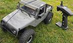 Custom 1/10 crawler met carbon chassis en Jeep hardbody, Elektro, Gebruikt, Auto offroad, Ophalen of Verzenden