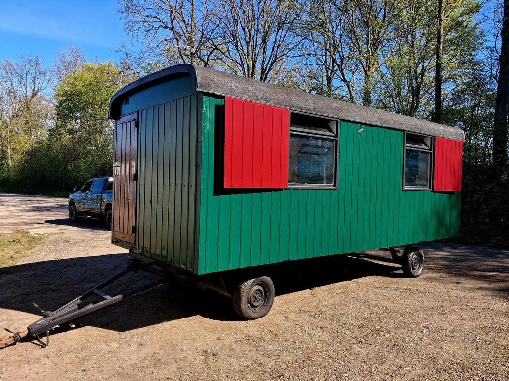 Pipowagen werfkeet werfwagen schaftwagen schaftkeet à vendre, Enlèvement, Comme neuf