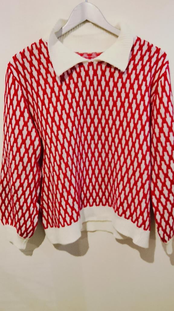 Pull Femme taille L neuf jamais porté rouge et blanc, Vêtements | Femmes, Autre, Enlèvement ou Envoi, Blanc, Taille 42/44 (L)
