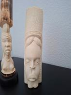 2 prachtige ivoor kust Afrikaanse kunst beelden, Ophalen of Verzenden