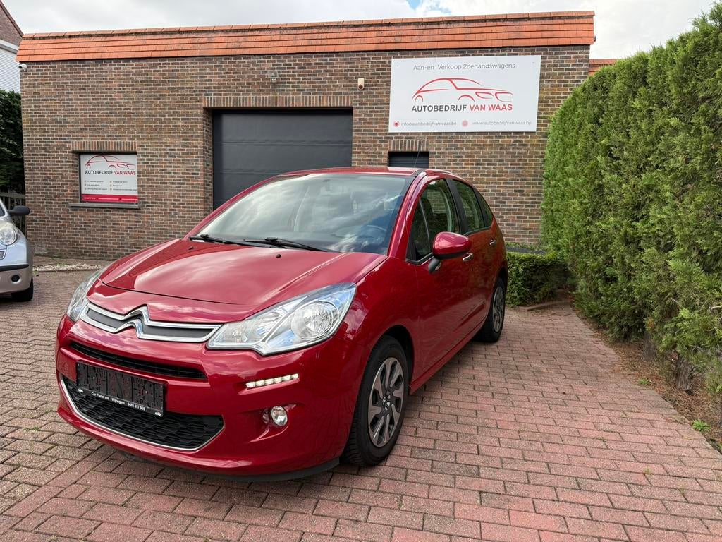 Citroën C3 1.2i Benzine 2015 Airco*Cruise* 12M Garantie, Auto's, Voorwielaandrijving, Euro 5, Stof, Zwart