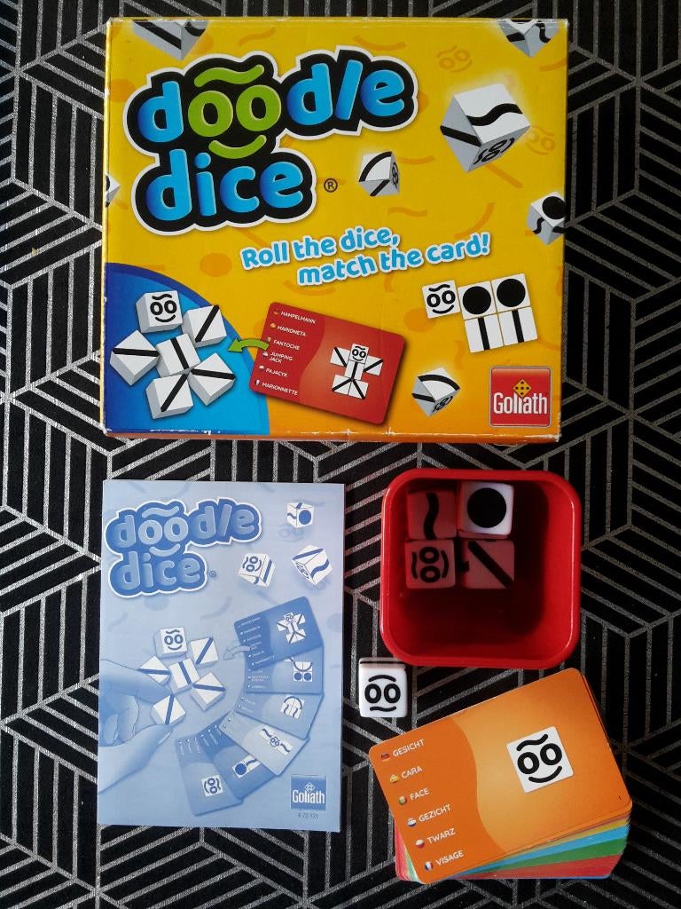 Nieuw spel Doodle Dice, 2-6 spelers, 6+, + 1 gratis promo, Ophalen of Verzenden, Zo goed als nieuw, Goliath