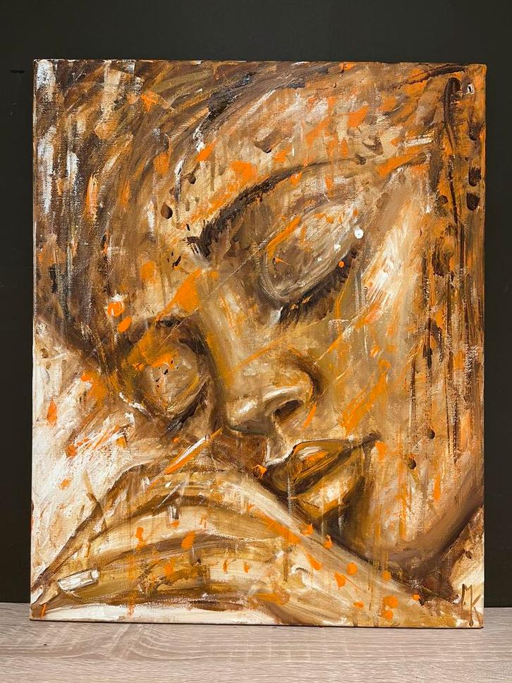 Modern schikderij koopje Mk Art !, Antiek en Kunst, Kunst | Schilderijen | Abstract, Ophalen of Verzenden