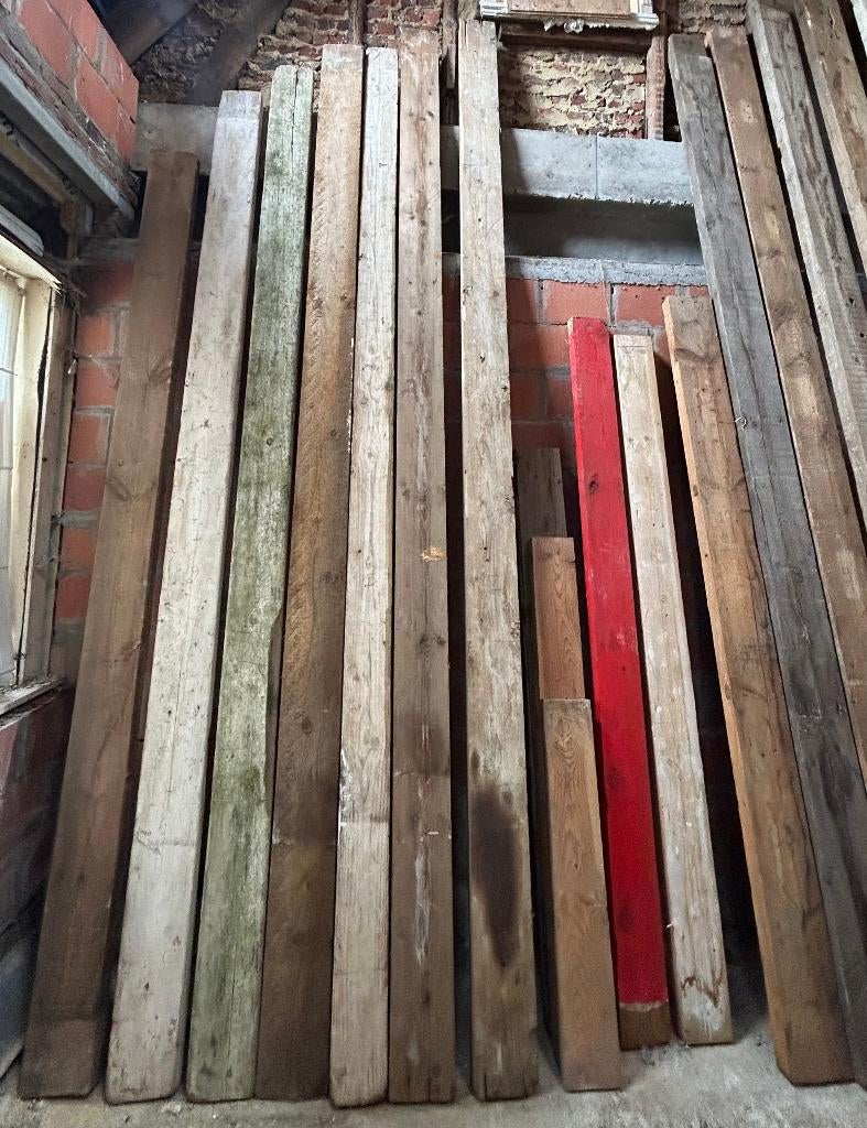 Dikke Houten Balken in verschillende maten TE KOOP, Tuin en Terras, Palen, Balken en Planken, Ophalen, Gebruikt, Balken