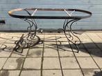 Smeedijzeren tafel, Ophalen, Gebruikt, Ovaal, Metaal