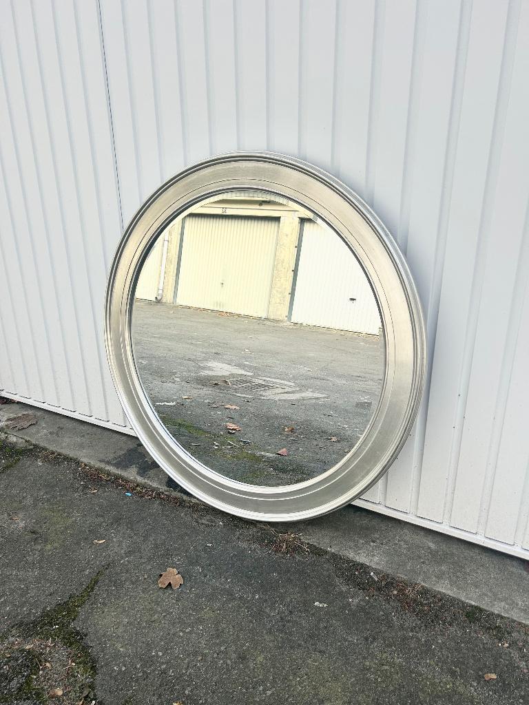 Superbe très grand miroir biseauté en bois 93 cm, Maison & Meubles, Enlèvement, Utilisé