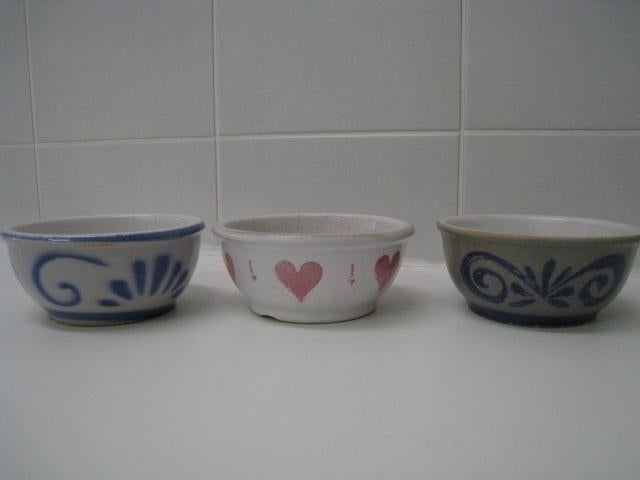 Vuurvaste potjes, 3 stuks, diam 10,5cm, Ophalen