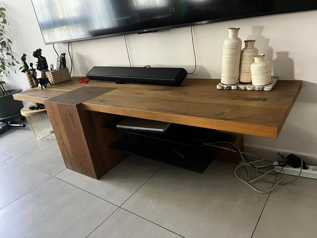 Meuble TV 175x53cm (bois massif), Maison & Meubles, Mobilier complet, Enlèvement