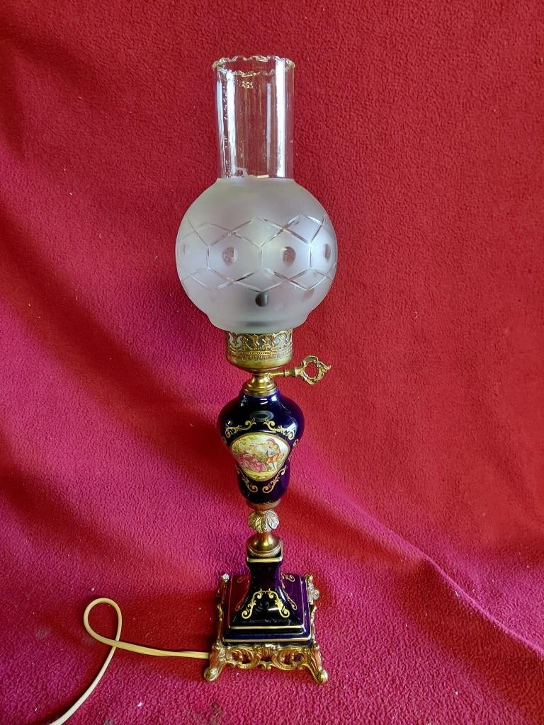 Vintage Franse Limoges- tafellamp, Ophalen