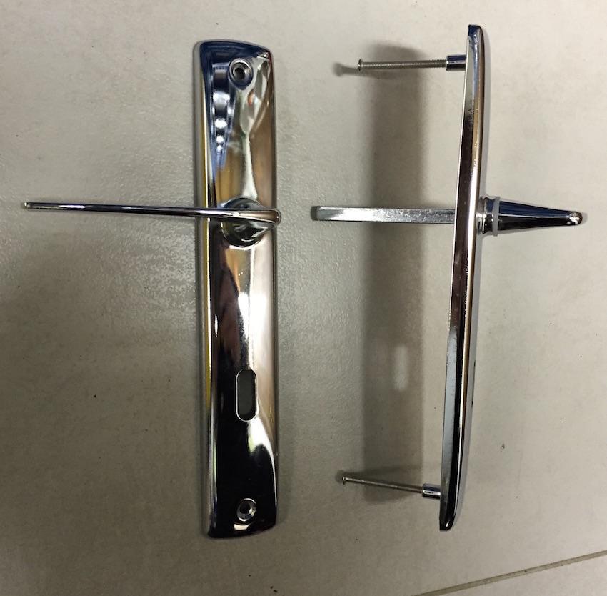 Nieuwe  verchroomde deurkruk set voor binnendeur, Doe-het-zelf en Bouw, 80 tot 100 cm, Binnendeur, Nieuw, Ophalen of Verzenden