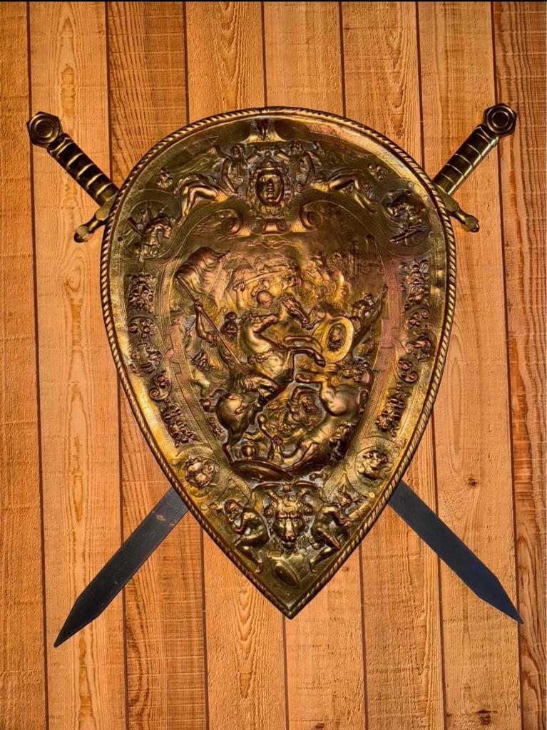 Antiek koperen wanddecoratie, Antiek en Kunst, Antiek | Brons en Koper, Ophalen, Koper