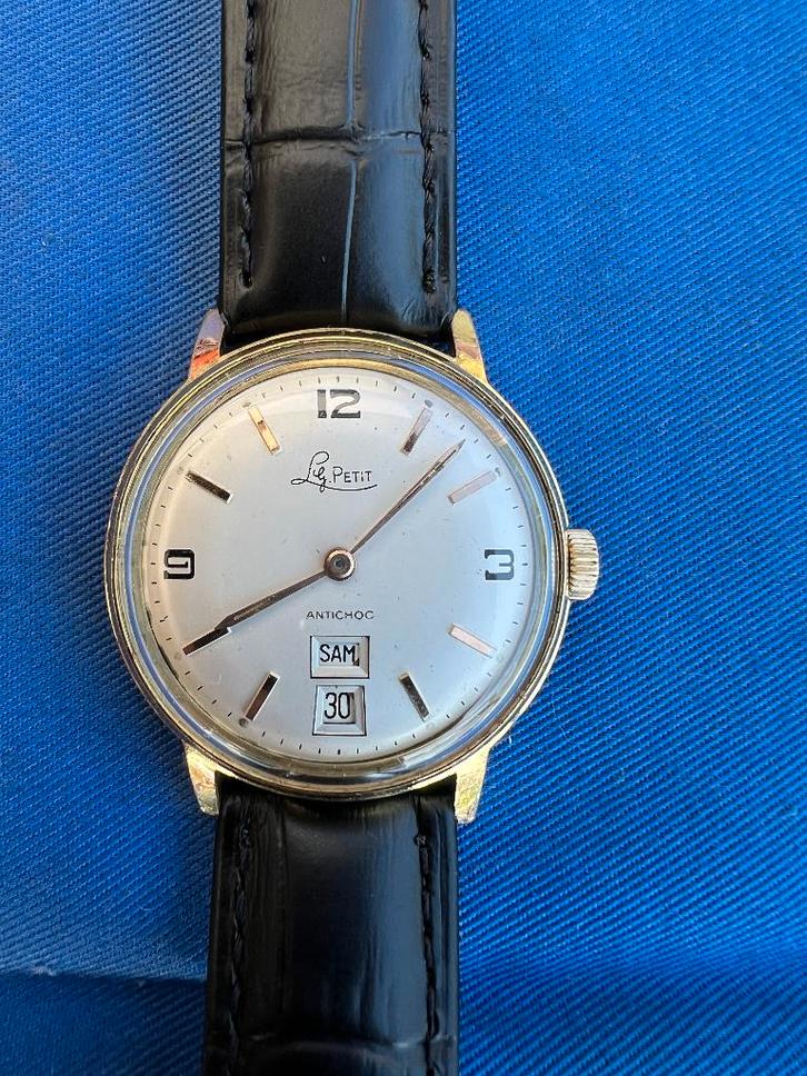 LG Petit Vintage Opwindbaar Herenhorloge, Handtassen en Accessoires, Horloges | Heren, Zo goed als nieuw, Polshorloge, Overige merken