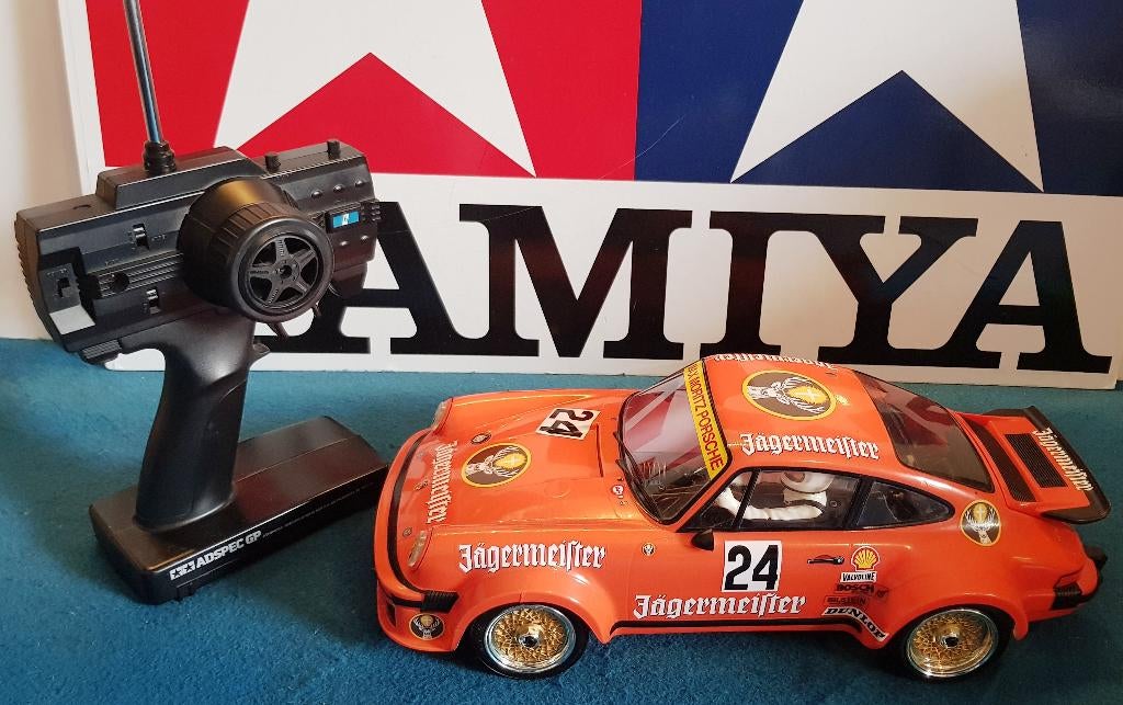 Tamiya TamTech-Gear Porsche 934 Rsr Turbo 'Jägermeister' RTR, Hobby en Vrije tijd, Modelbouw | Radiografisch | Auto's, Nieuw, Auto onroad