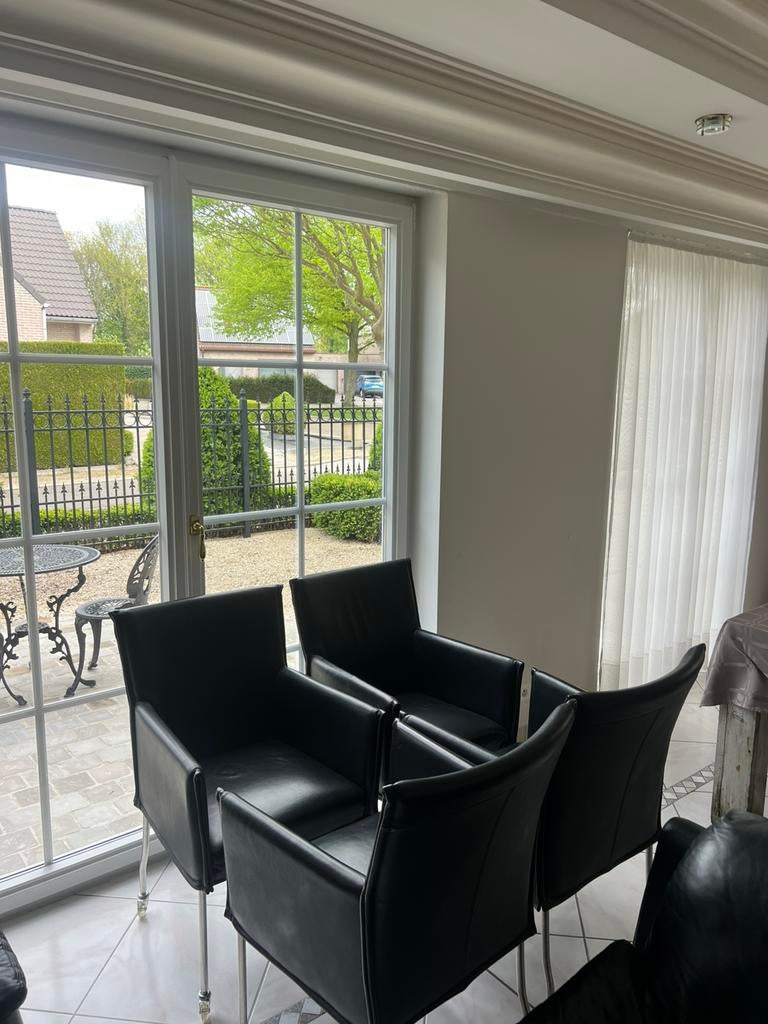 4 Zwarte Eetkamerstoelen – Goede staat, Huis en Inrichting, Stoelen, Zo goed als nieuw, Vier, Zwart, Ophalen