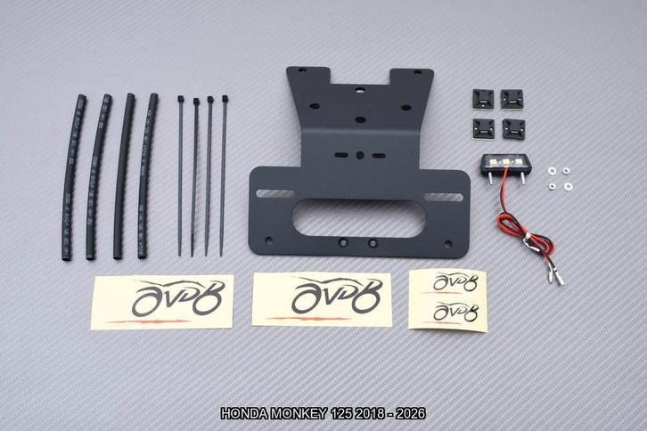 AVDB Korte Kentekenplaathouder HONDA MONKEY 125 2018 - 2026, Motoren, Accessoires | Overige, Nieuw, Ophalen of Verzenden