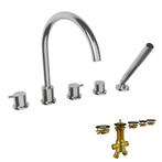 Blaufoss round vijfgats badkraan, Doe-het-zelf en Bouw, Sanitair, Ophalen, Nieuw