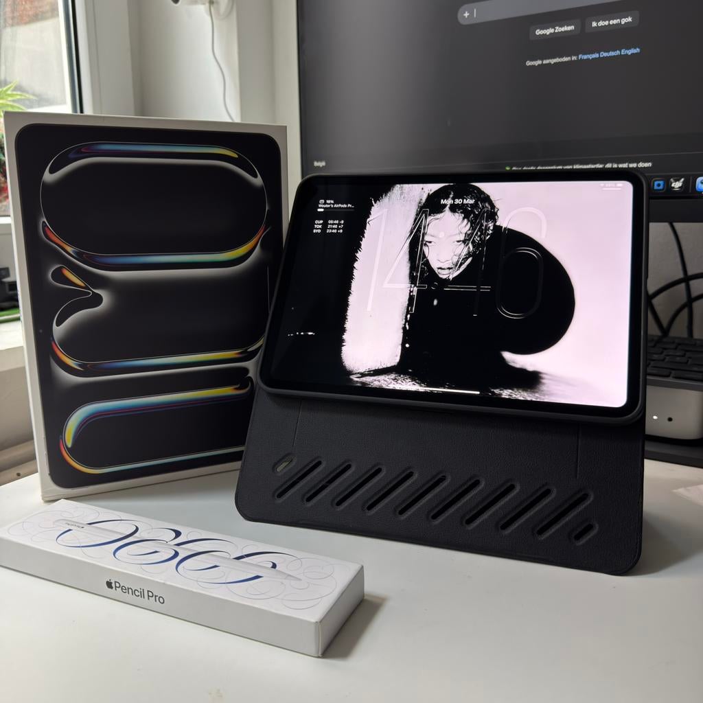 Ipad pro 11’ M4 + apple pencil pro, Computers en Software, Ophalen, Zo goed als nieuw