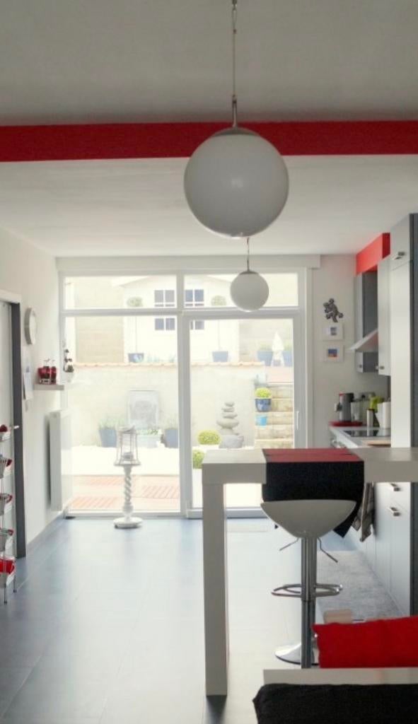 IKEA hanglamp wit mat glas bol., Ophalen, Zo goed als nieuw, Glas