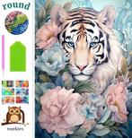Peinture au diamant n 117 Fleurs de tigre 50x40cm (ronde), Envoi, Neuf, Bricolage