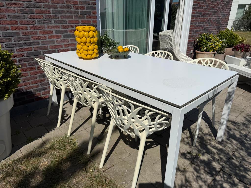 Tafel met stoelen Bristol, Ophalen, Gebruikt, Eettafel, 6 zitplaatsen