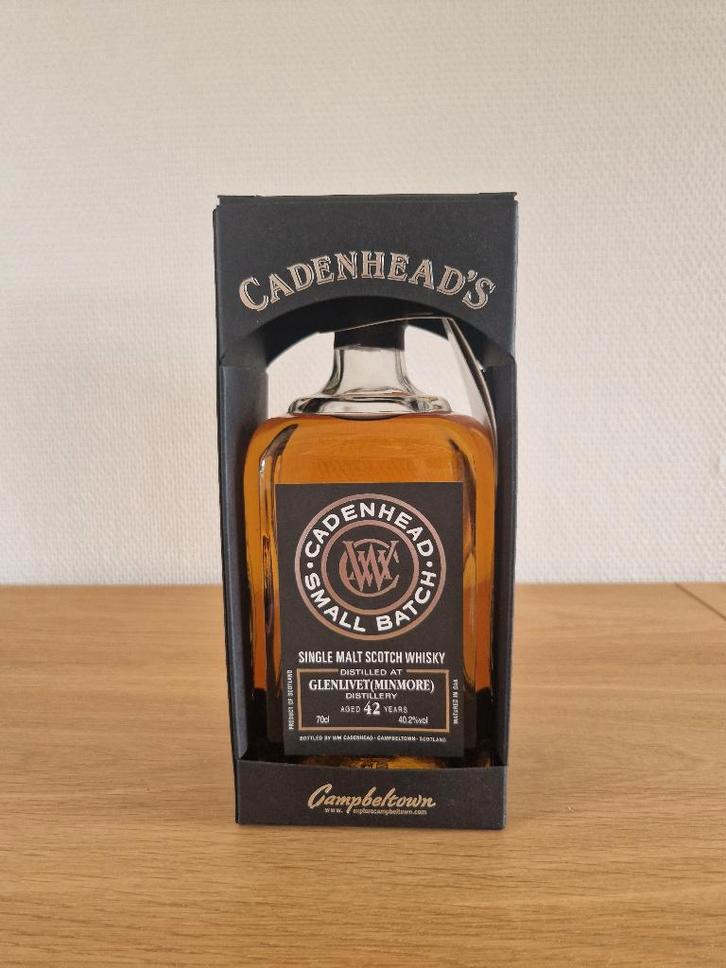 CADENHEAD'S GLENLIVET (MINMORE) 42 YEARS - 1973/2015, Verzamelen, Wijnen, Nieuw, Overige typen, Overige gebieden, Vol, Ophalen of Verzenden