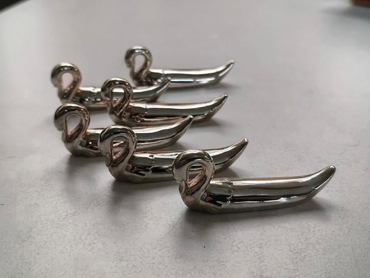 6 verzilverde bestekleggers, Ophalen of Verzenden