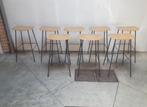 Design MUUTO FIBER TUBE BARKRUKKEN OKER (8 Stuks), Métal, Utilisé, 60 à 90 cm, 5 tabourets ou plus