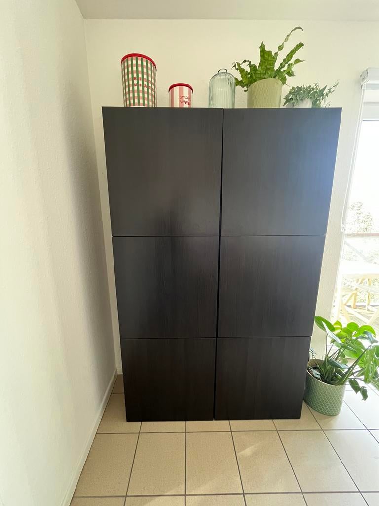 Meuble noir besta ikea, Maison & Meubles, Armoires | Casiers, Enlèvement ou Envoi, Comme neuf
