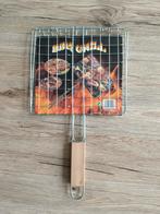 Grille de barbecue double avec manche en bois