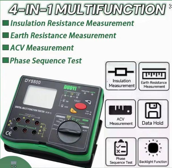 Testeur résistance de terre, isolation multifonction, 4en1, Bricolage & Construction, Outillage | Outillage à main, Enlèvement ou Envoi