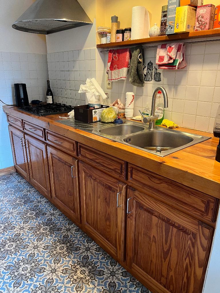 Keuken gratis ophalen, Huis en Inrichting, Keuken | Complete keukens, Gebruikt, Enkelwandige keuken, Overige kleuren, Hout, Ophalen